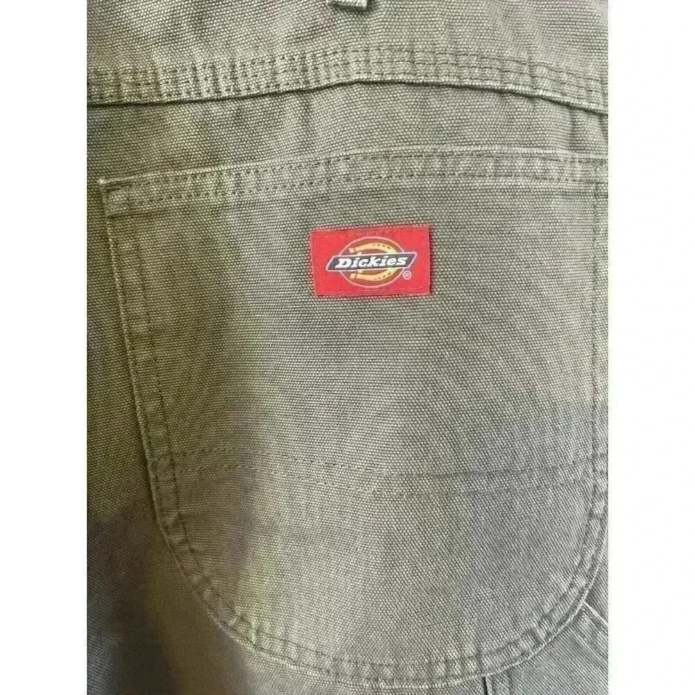 Mens Green Dickies Carpenter Pants Size 38x36 great condition heavy canvas